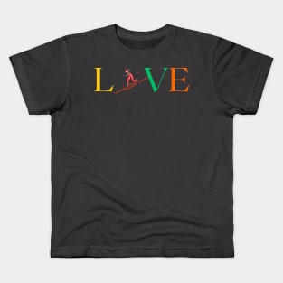 Love Biathlon Olympic Ski Rifle Kids T-Shirt